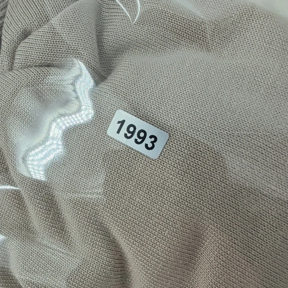 Vintage Pronto Uomo Knit Silk Blend Mock‎ Neck Pullover Sweater Beige Size XL